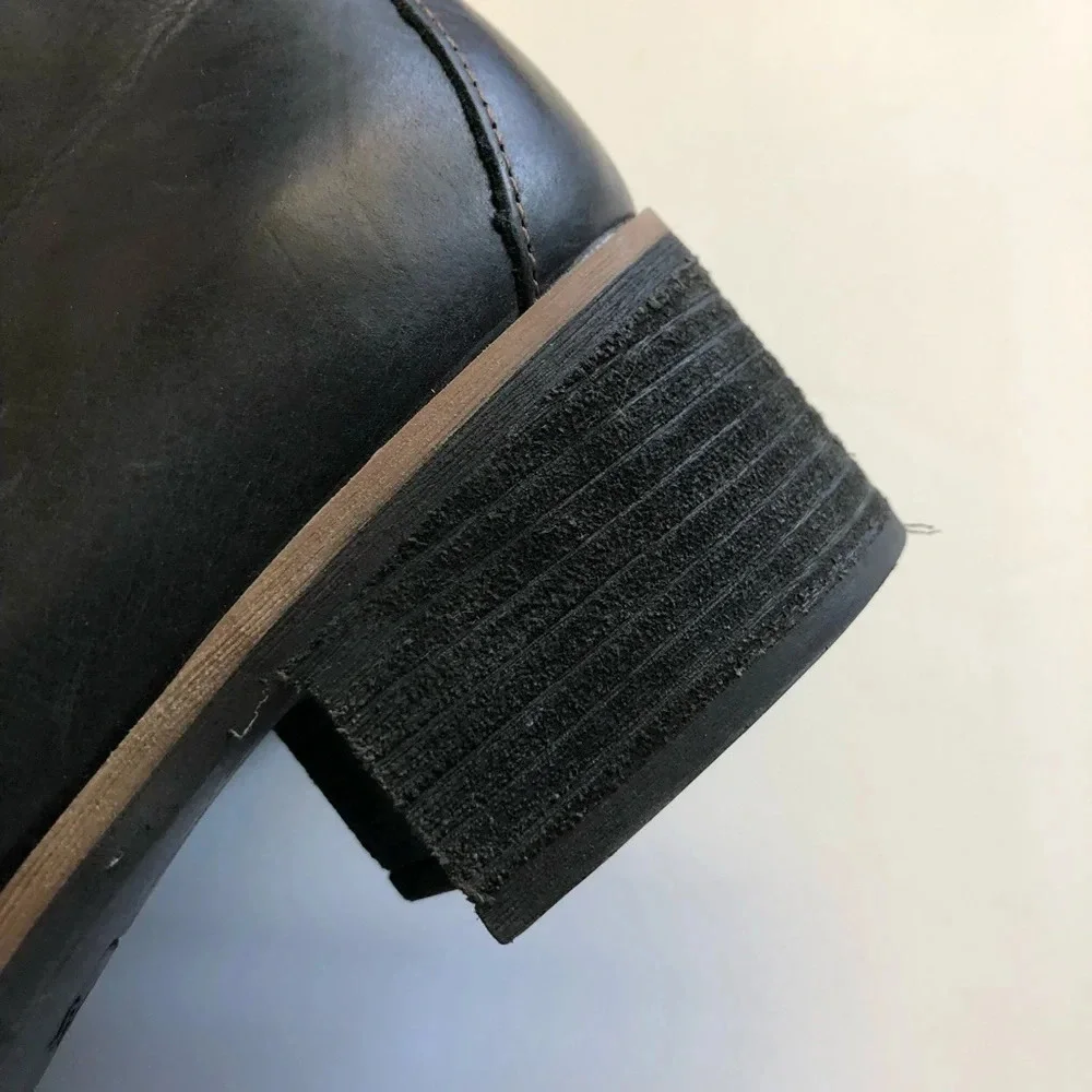 Korks by Korks-Ease Black Leather Tea Ankle Boots 9.5M - Picture 13 of 14